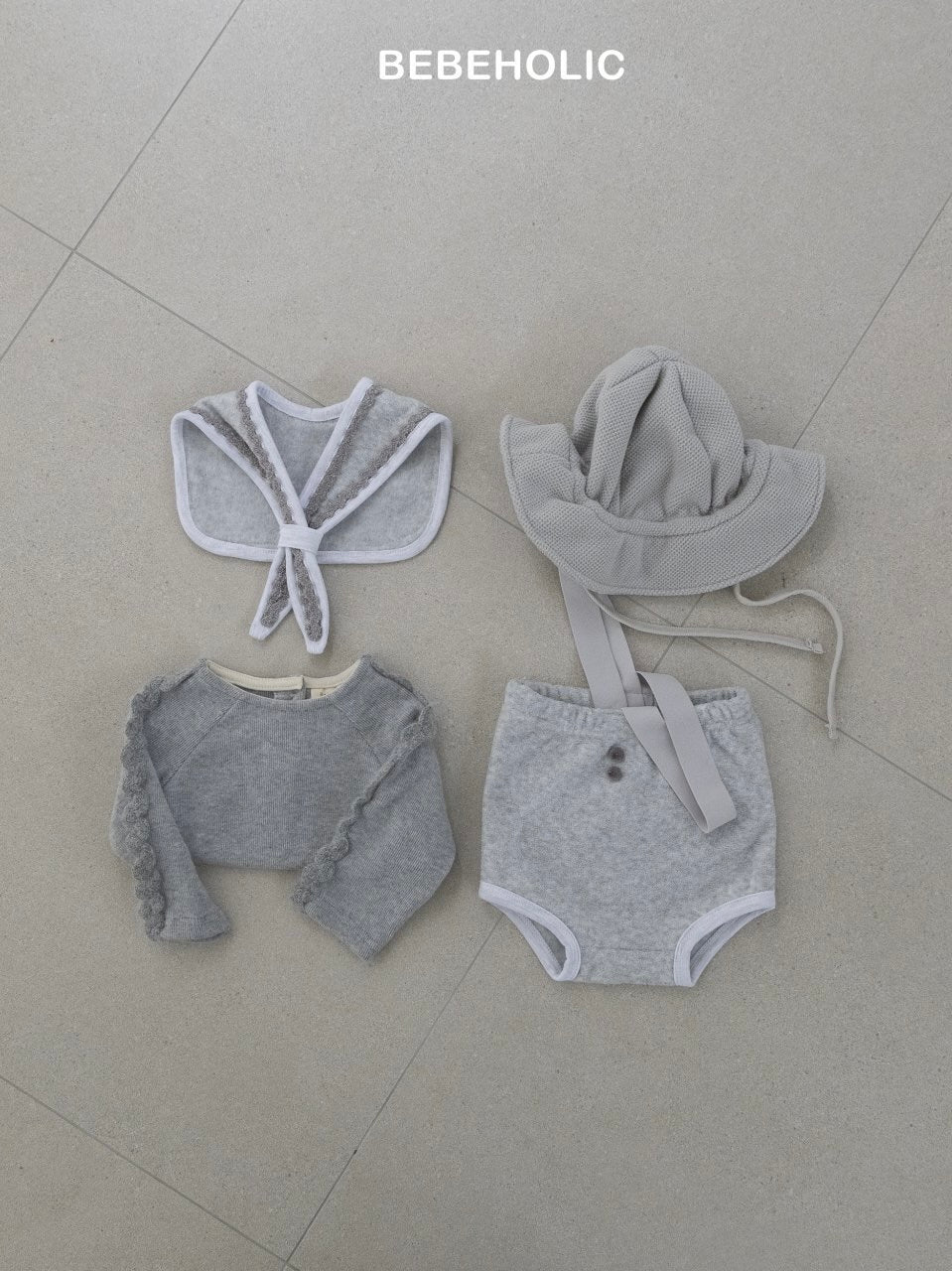 Scarf + terry bloomer set