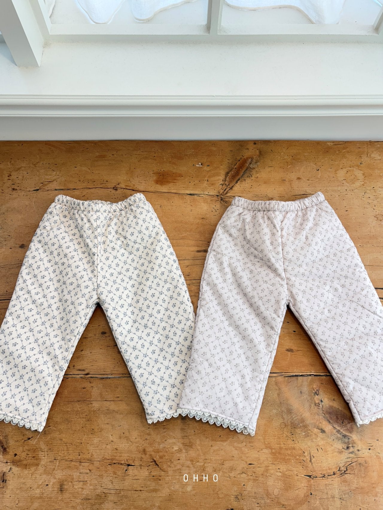 Rose lace padded pants