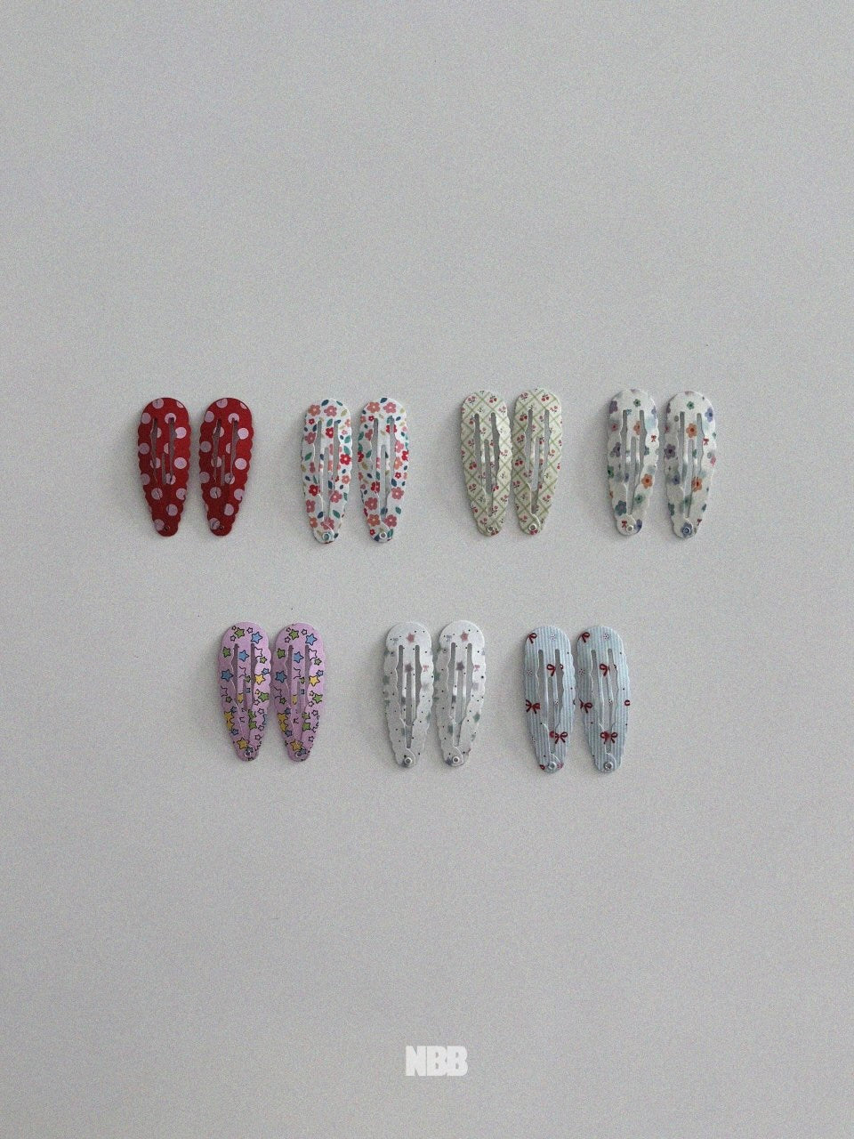 Retro snap clip set (2 pieces)