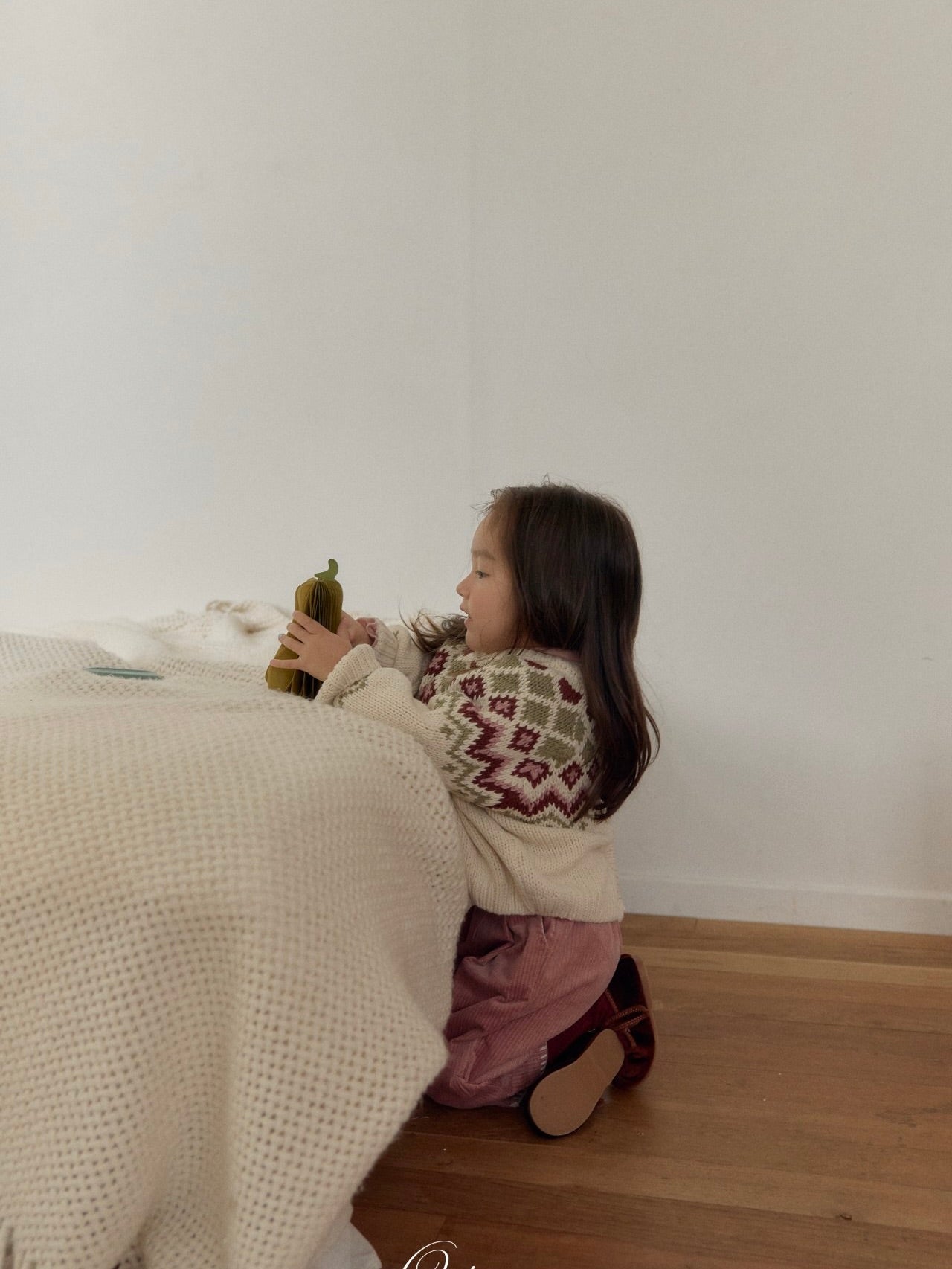 Reversible knit cardigan (2 way)