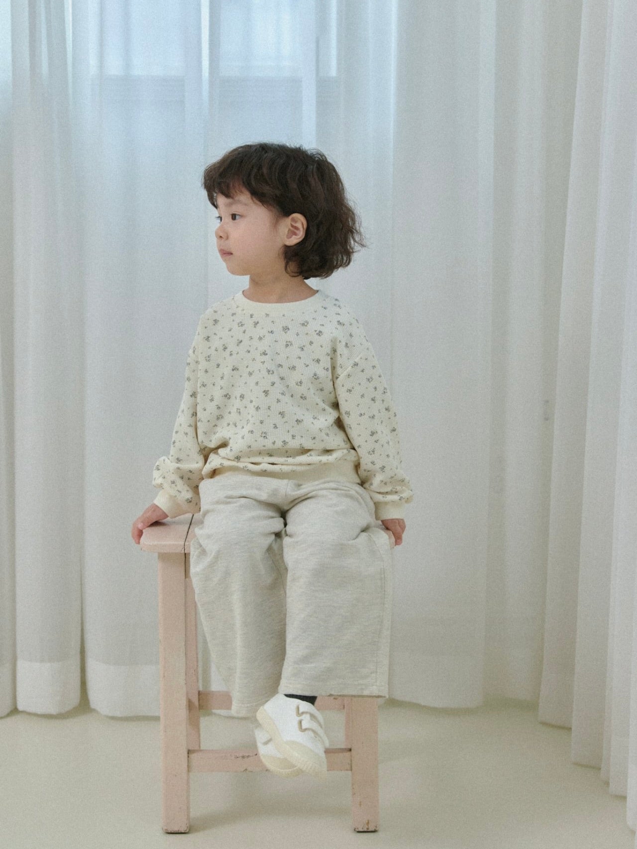 Flower waffle sweatshirt