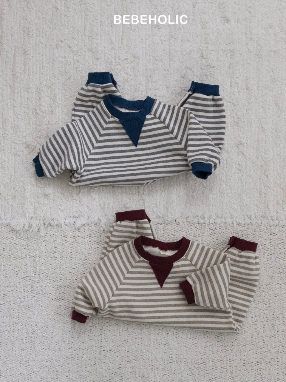 Papillon stripe rompers