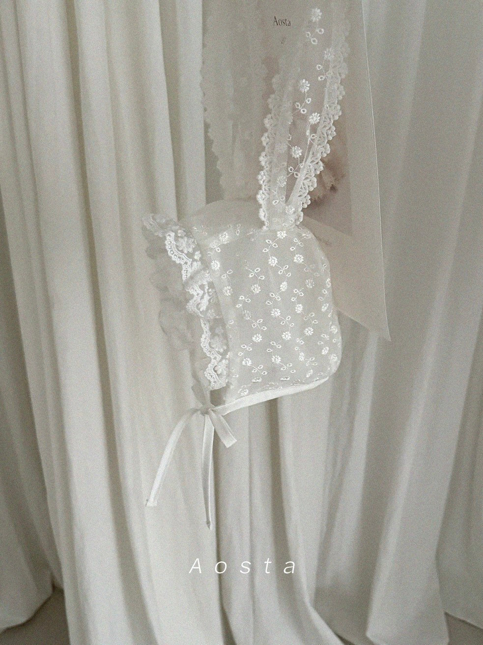 Lace bunny hat