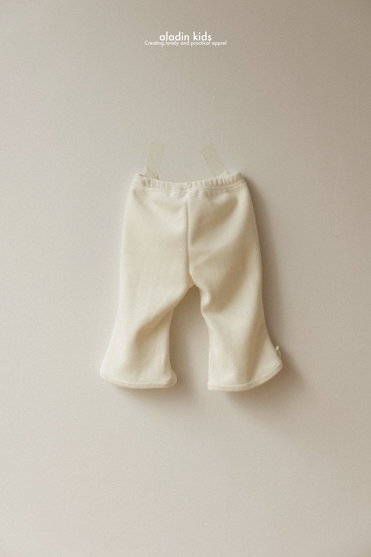 Warm ribbon bootcut pants