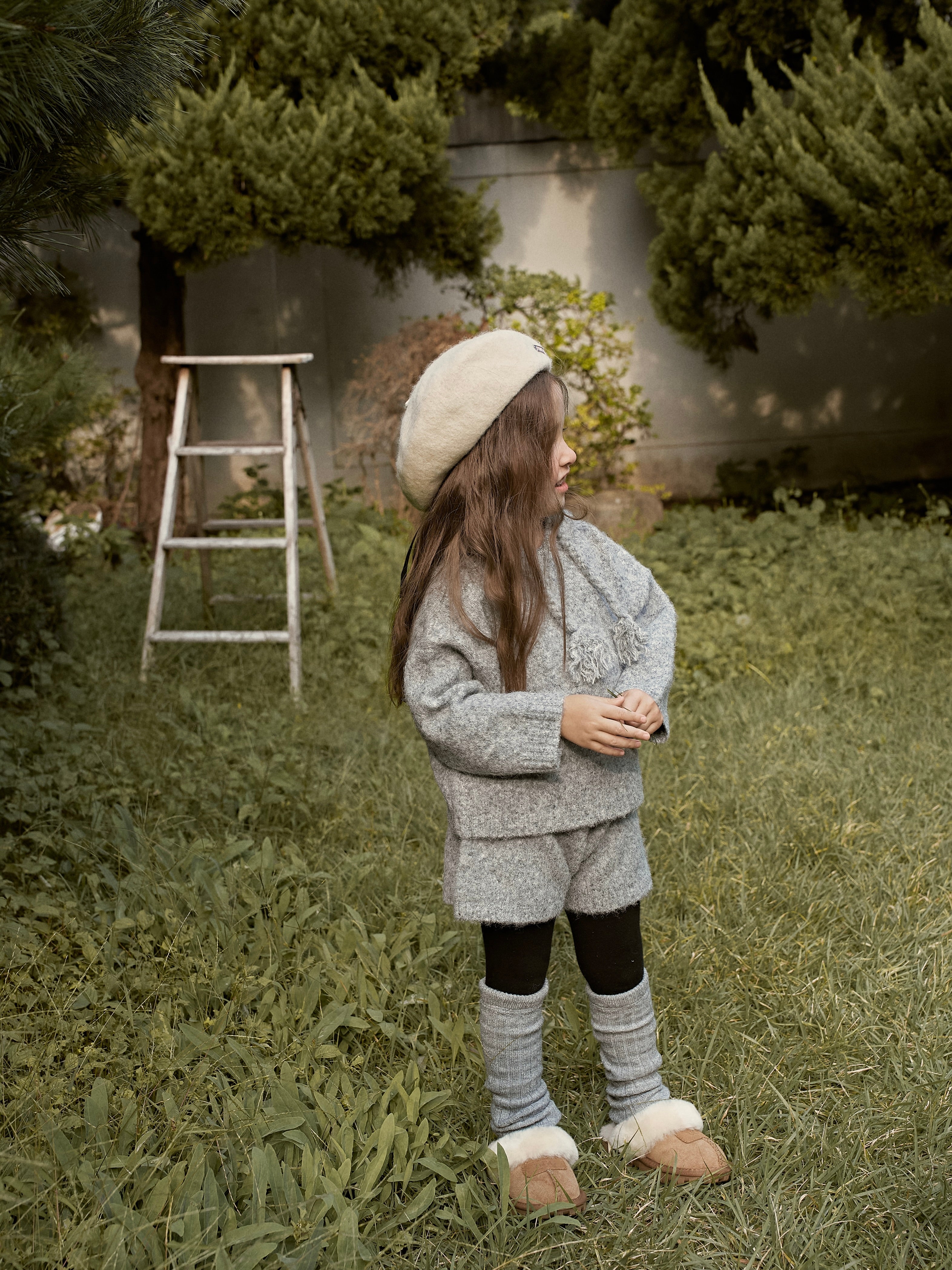 Knit hoodie set (kids and adult)