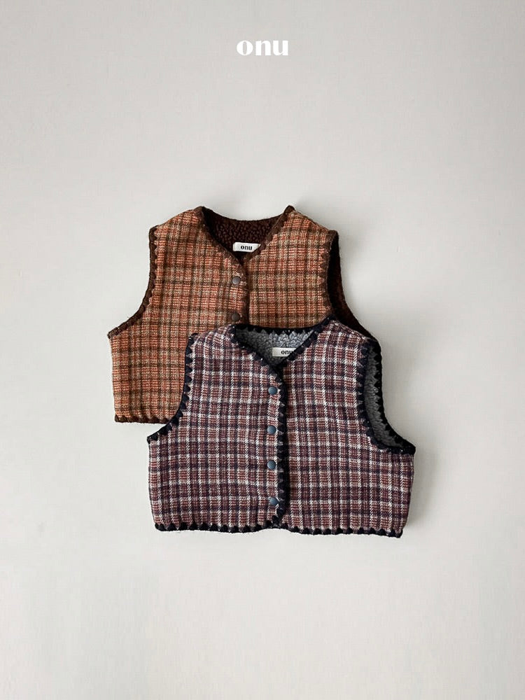 Checked vest