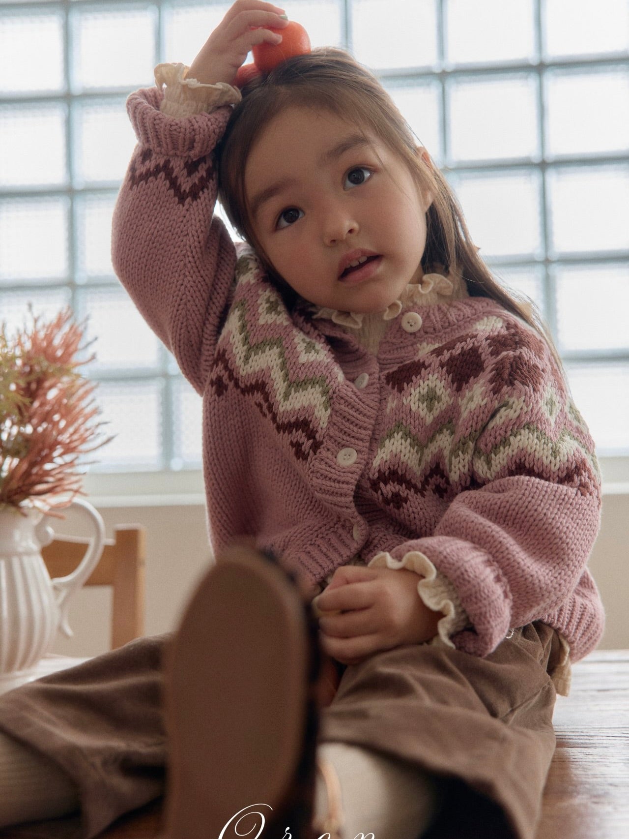 Reversible knit cardigan (2 way)