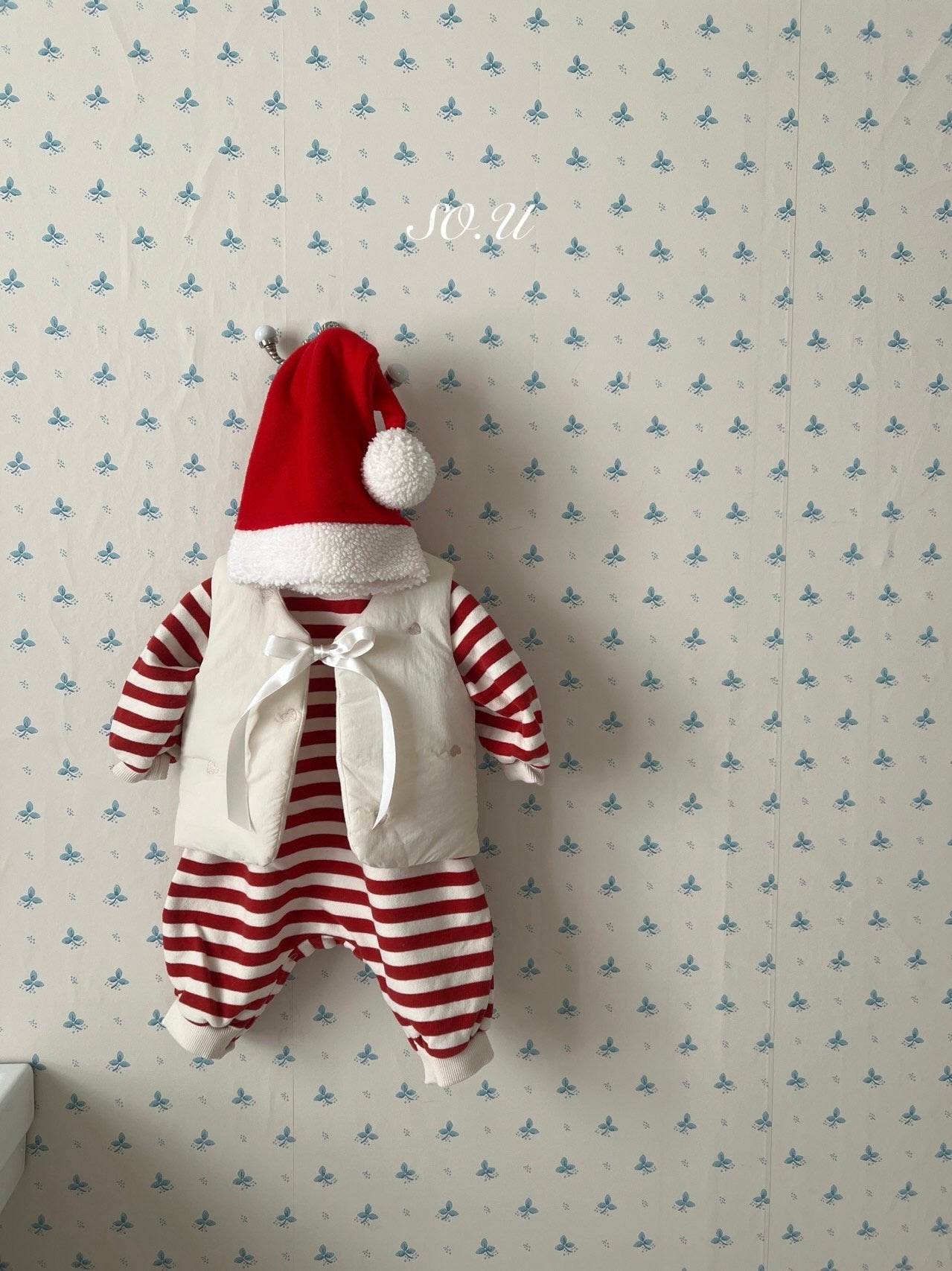 Heart embroidery padding vest