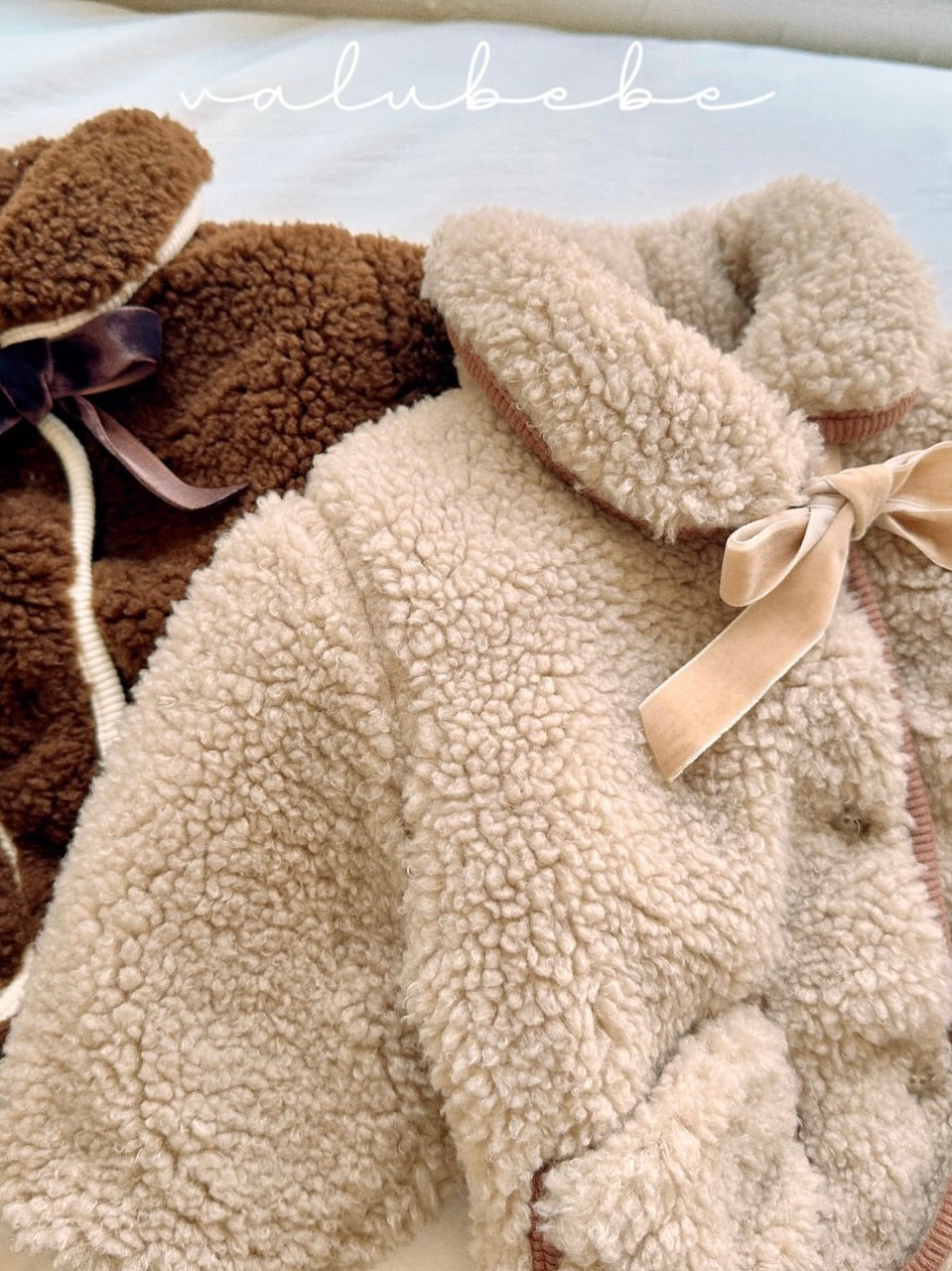Merry ribbon fluffy jacket (baby)