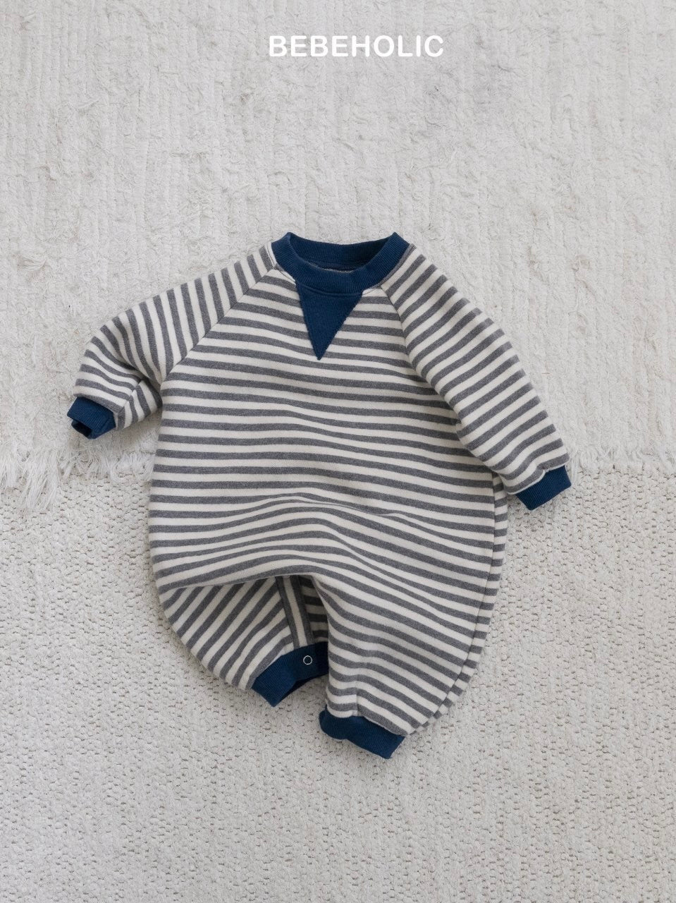 Papillon stripe rompers