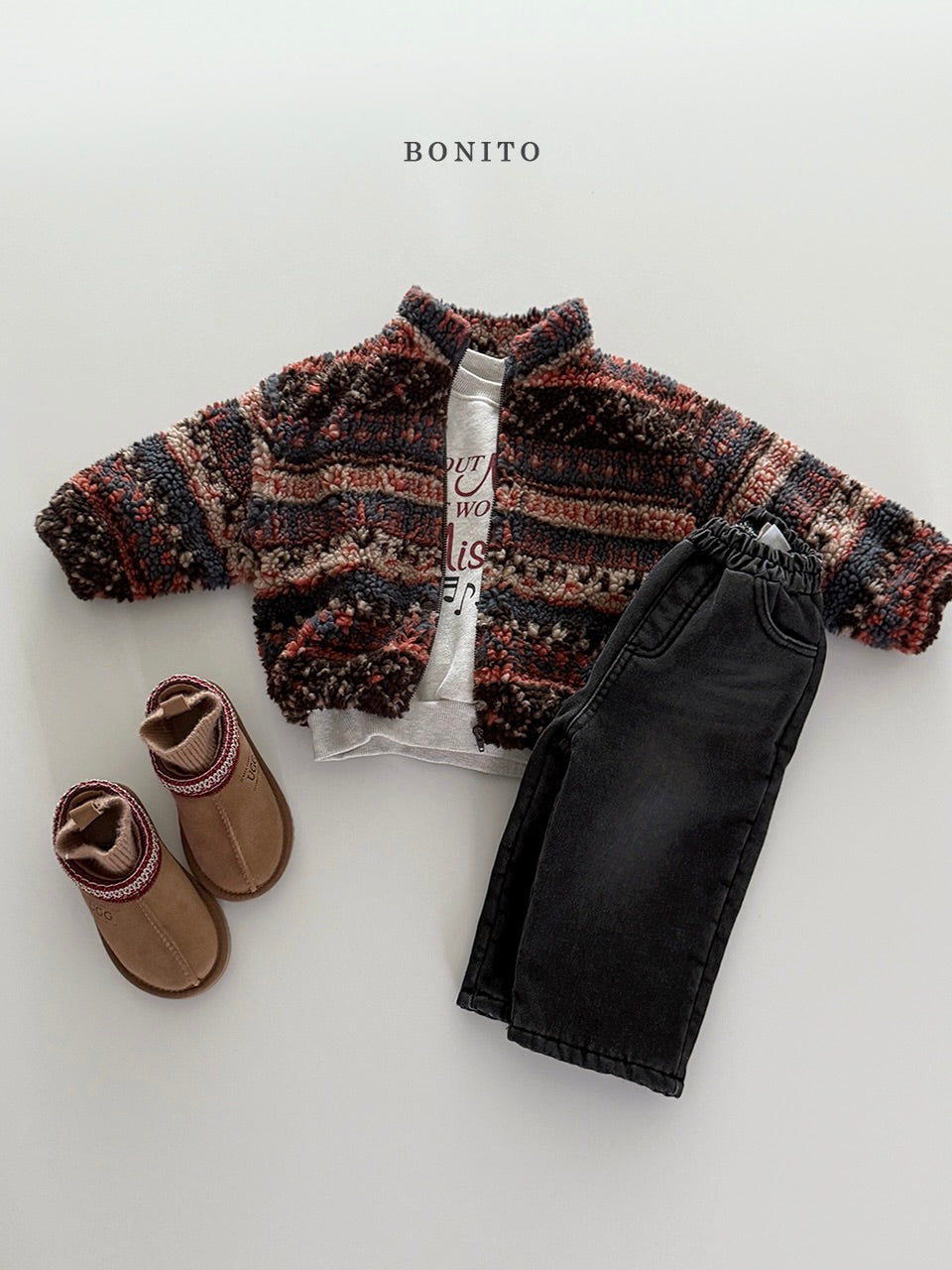 Fleece-lined denim pants