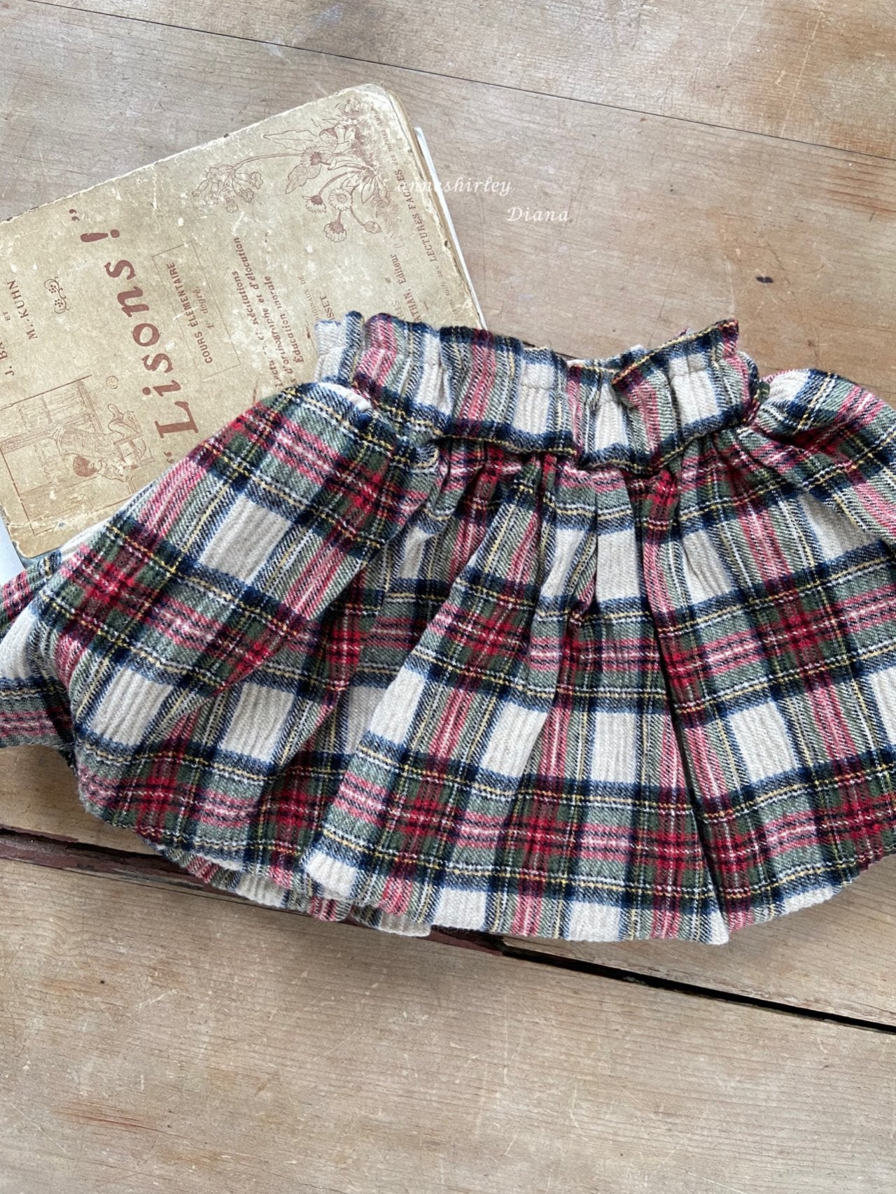 Pumpkin check skirt