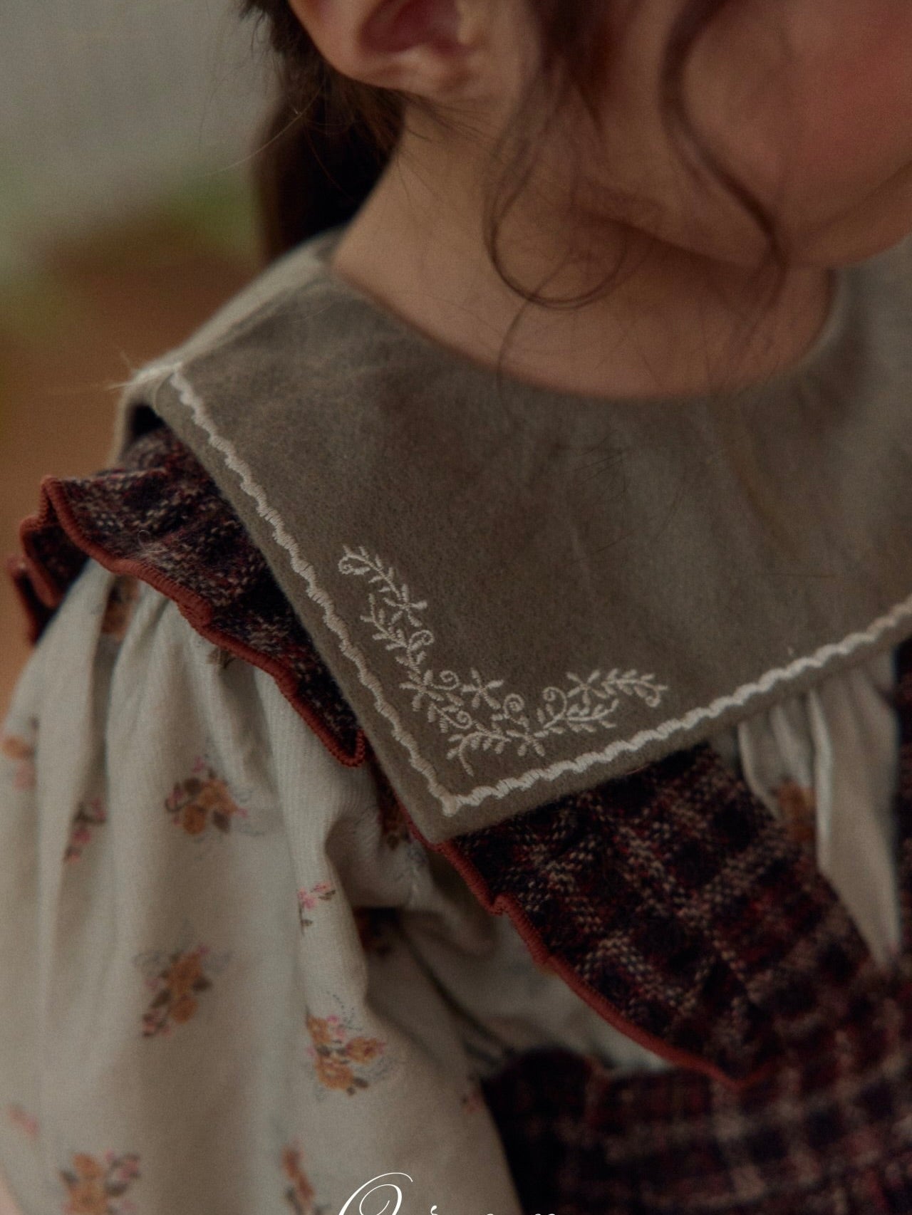 Nanette embroidered collar blouse