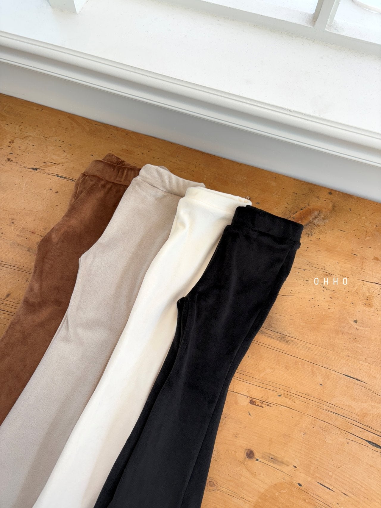 French velour bootcut pants