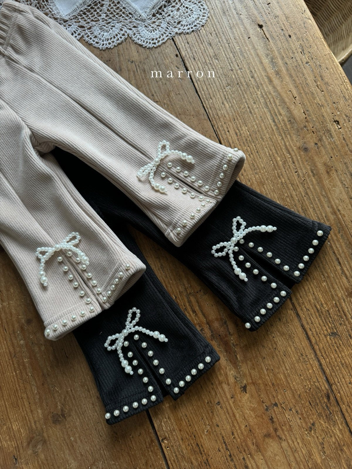 Pearl ribbon pants