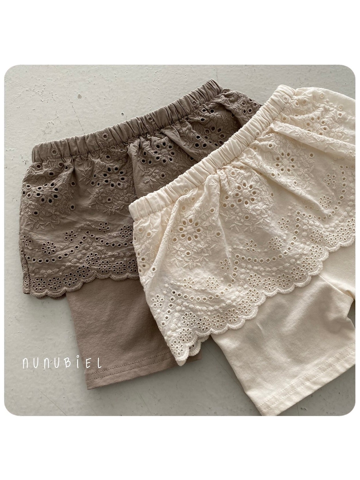 Lace skirt leggings