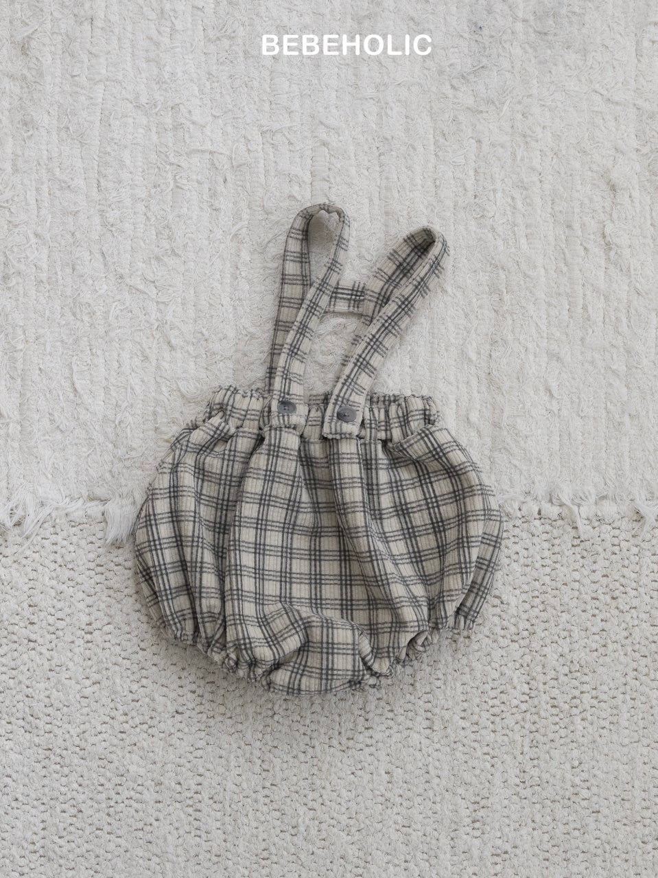 Soft check suspender bloomer