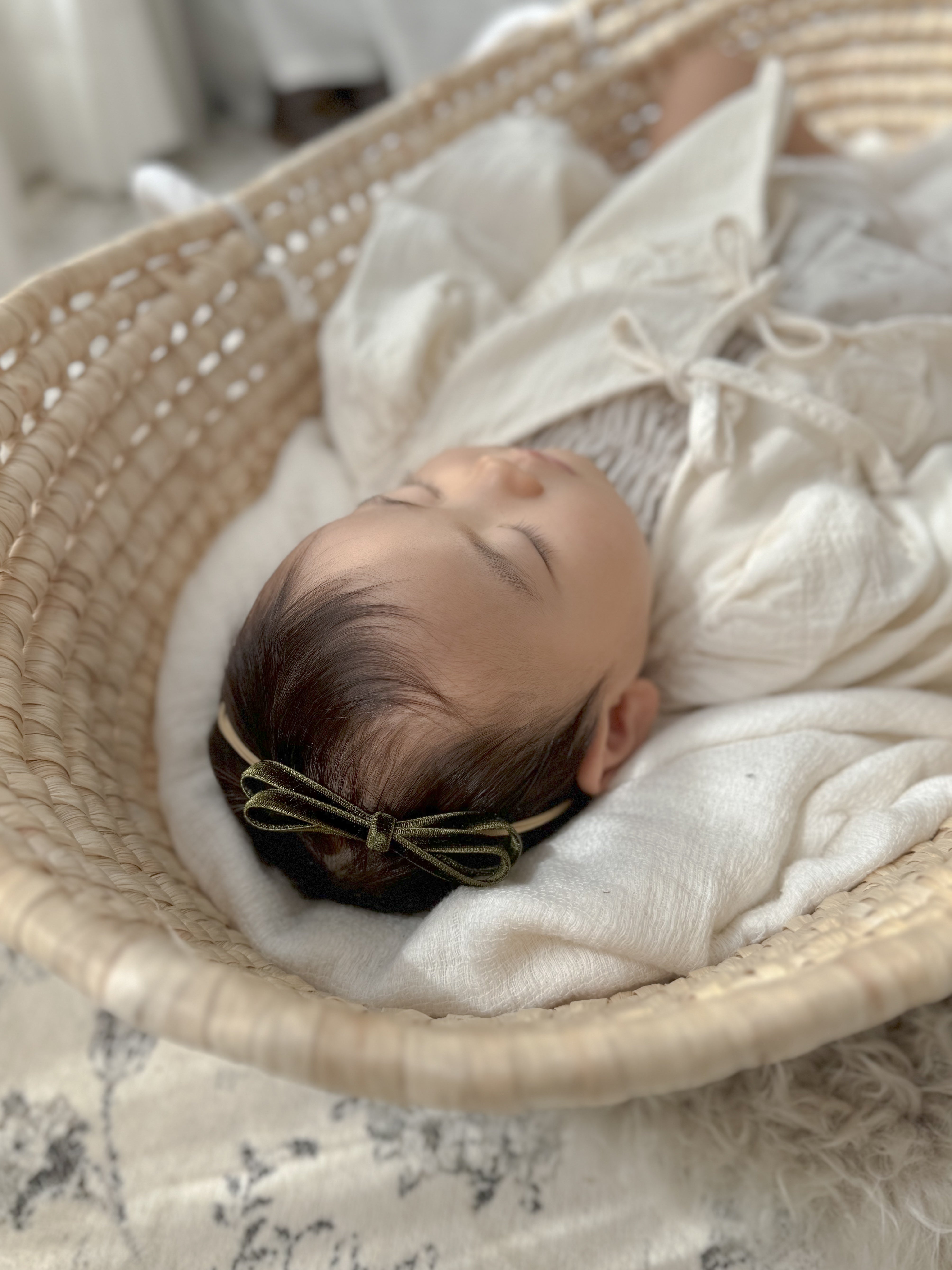 baby velvet ribbon hairband