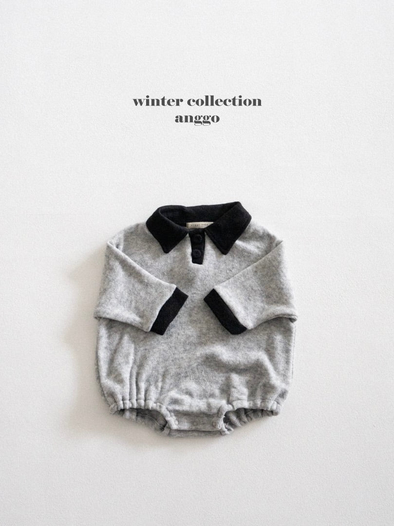 Choco chip collar romper (baby)