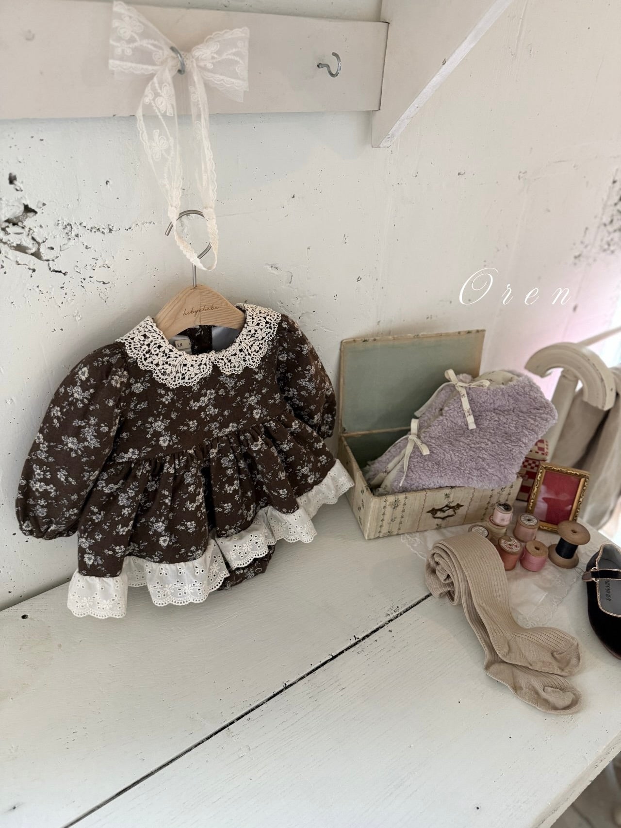 Serena flower padded rompers (baby)