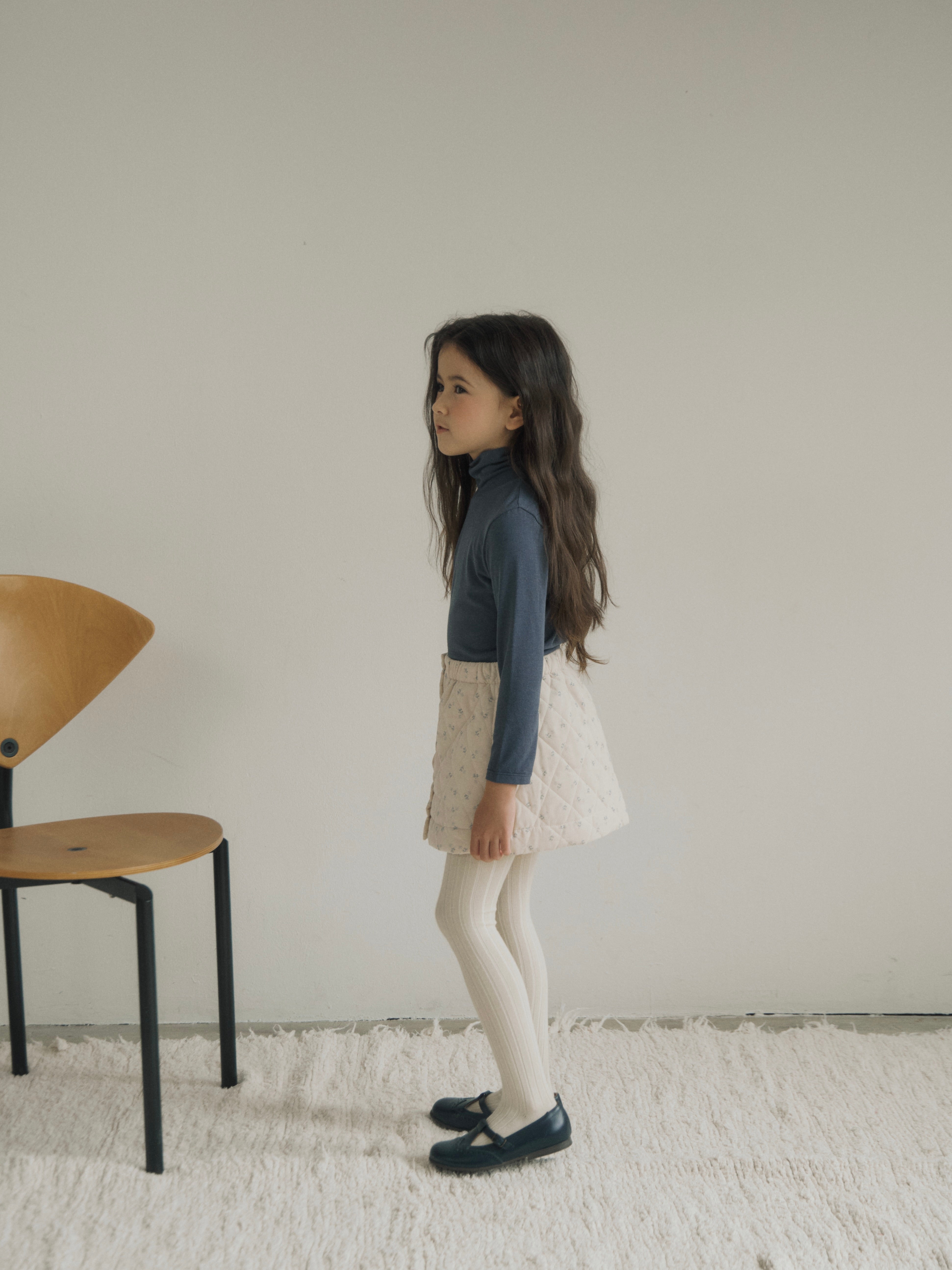 Basic soft turtleneck (slate blue)