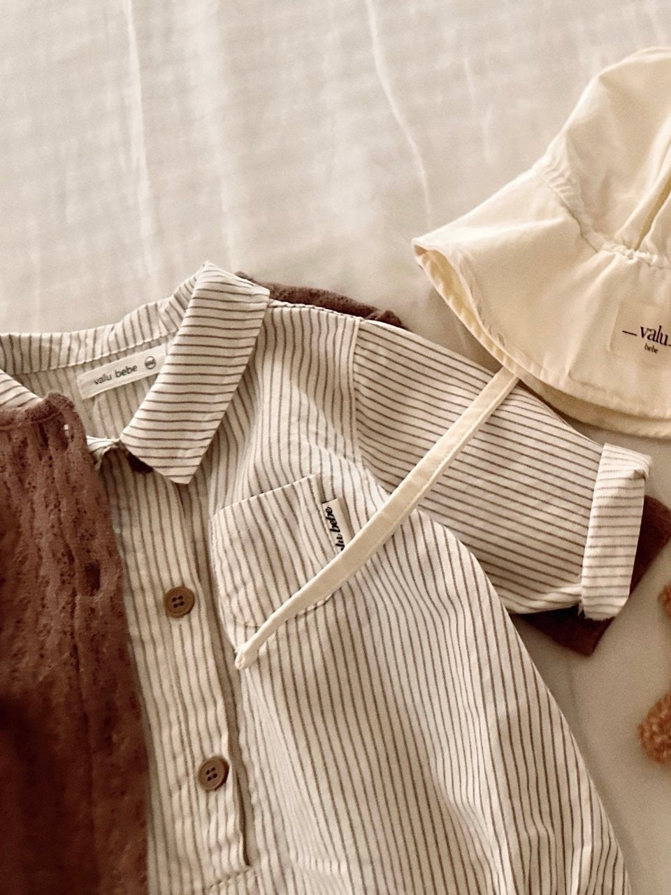 Striped shirt rompers