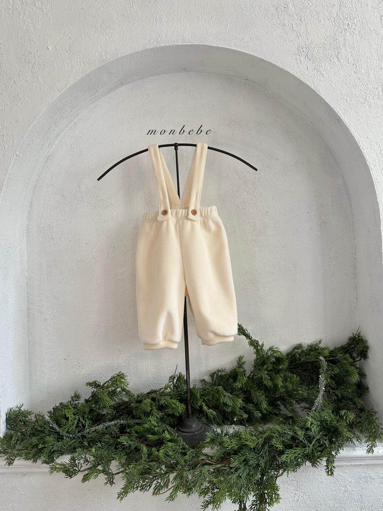 Velour suspender pants