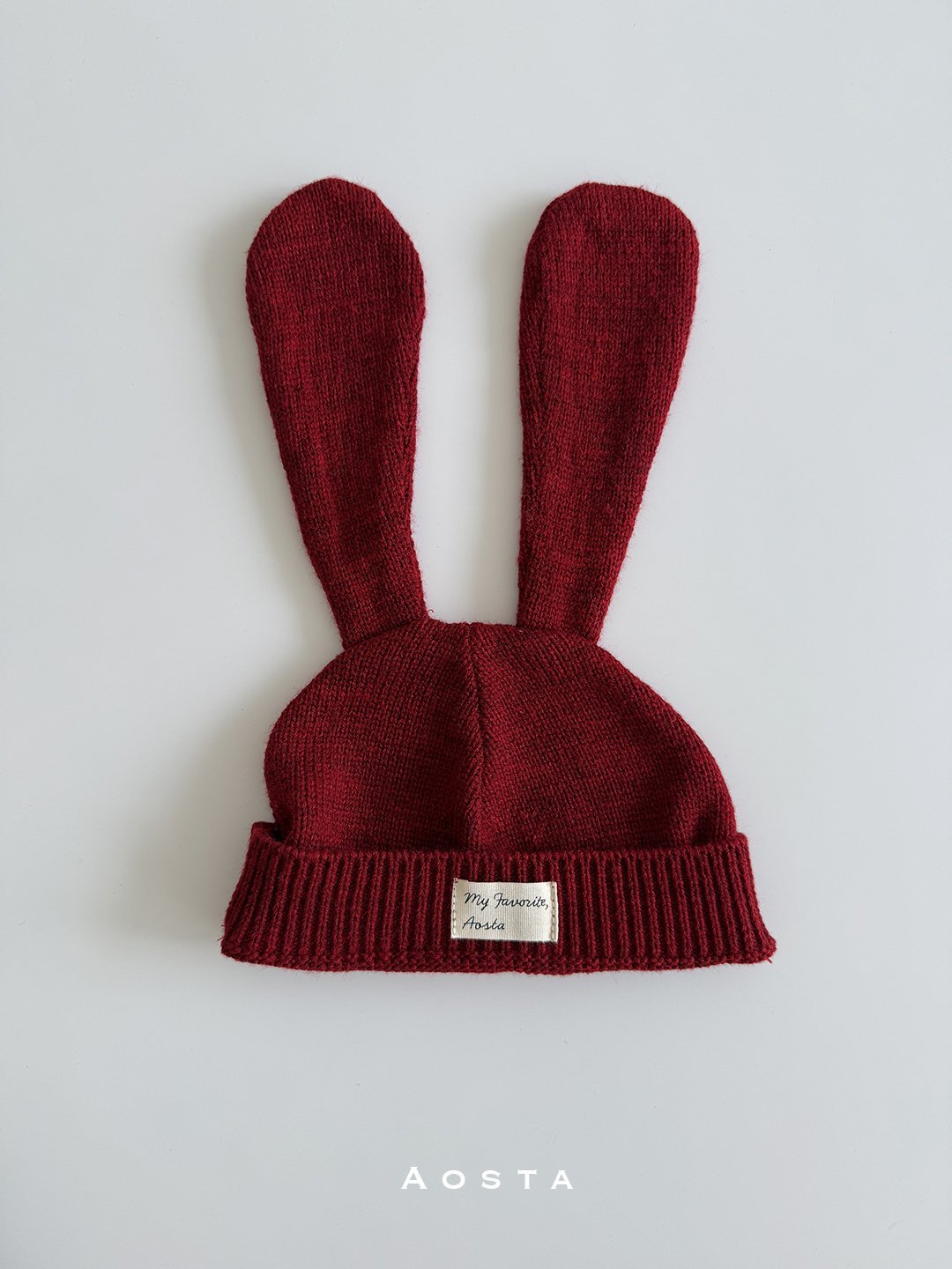 Knit rabbit hat