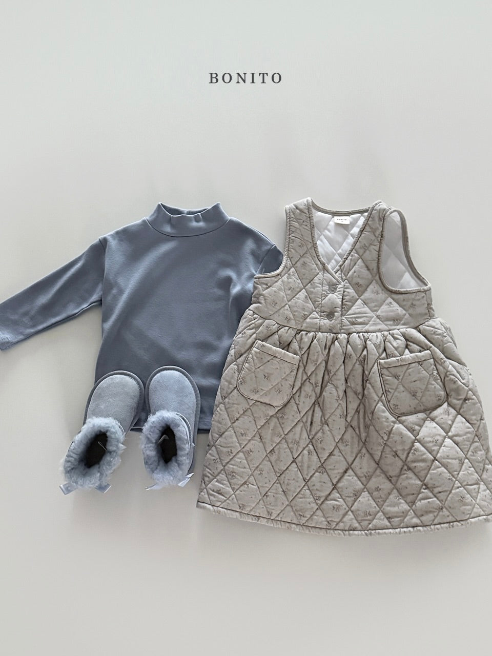 Small flower quilted one piece