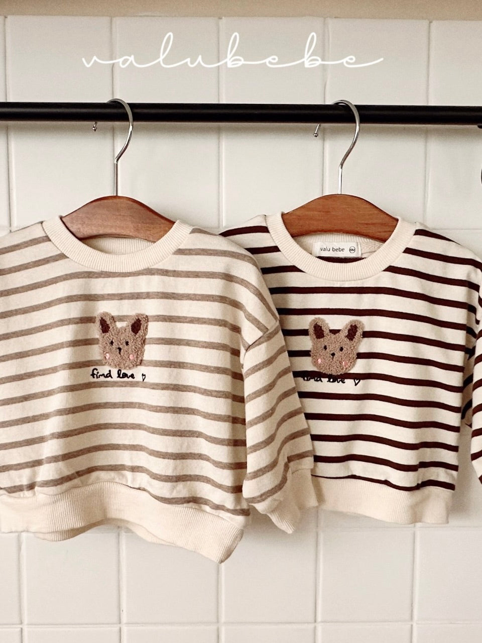 Bunny stripe sweatshirt