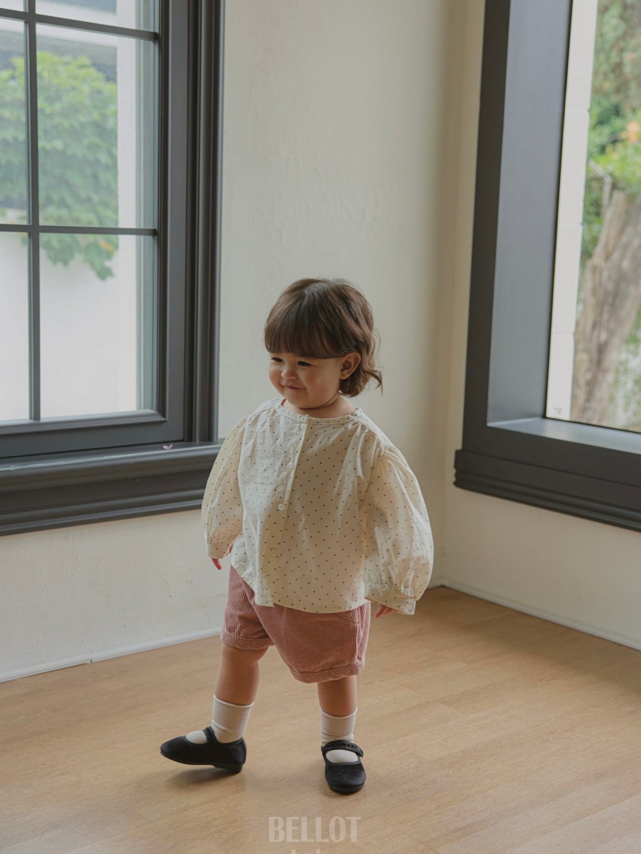 Bebe bonbon dot blouse