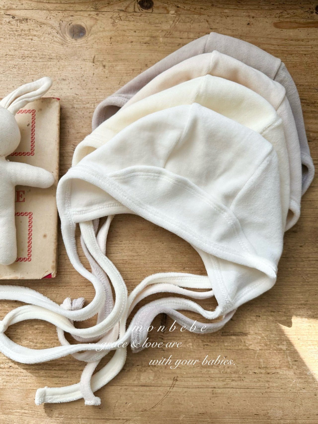 Cotton velour bonnet