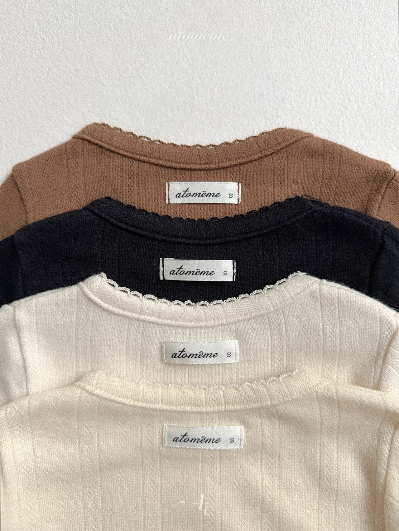 Eyelet picot lace T-shirt