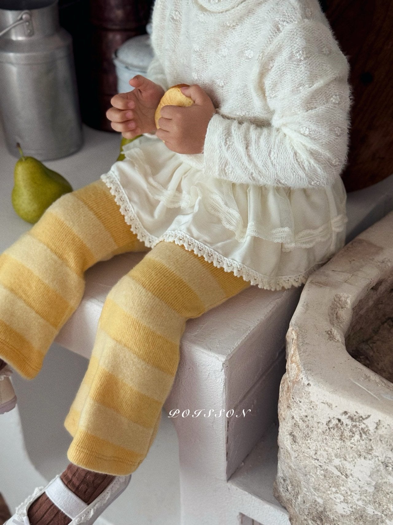 Striped bootcut pants