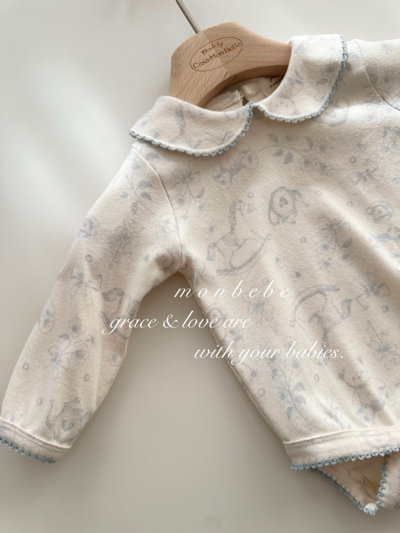 Printed collar rompers