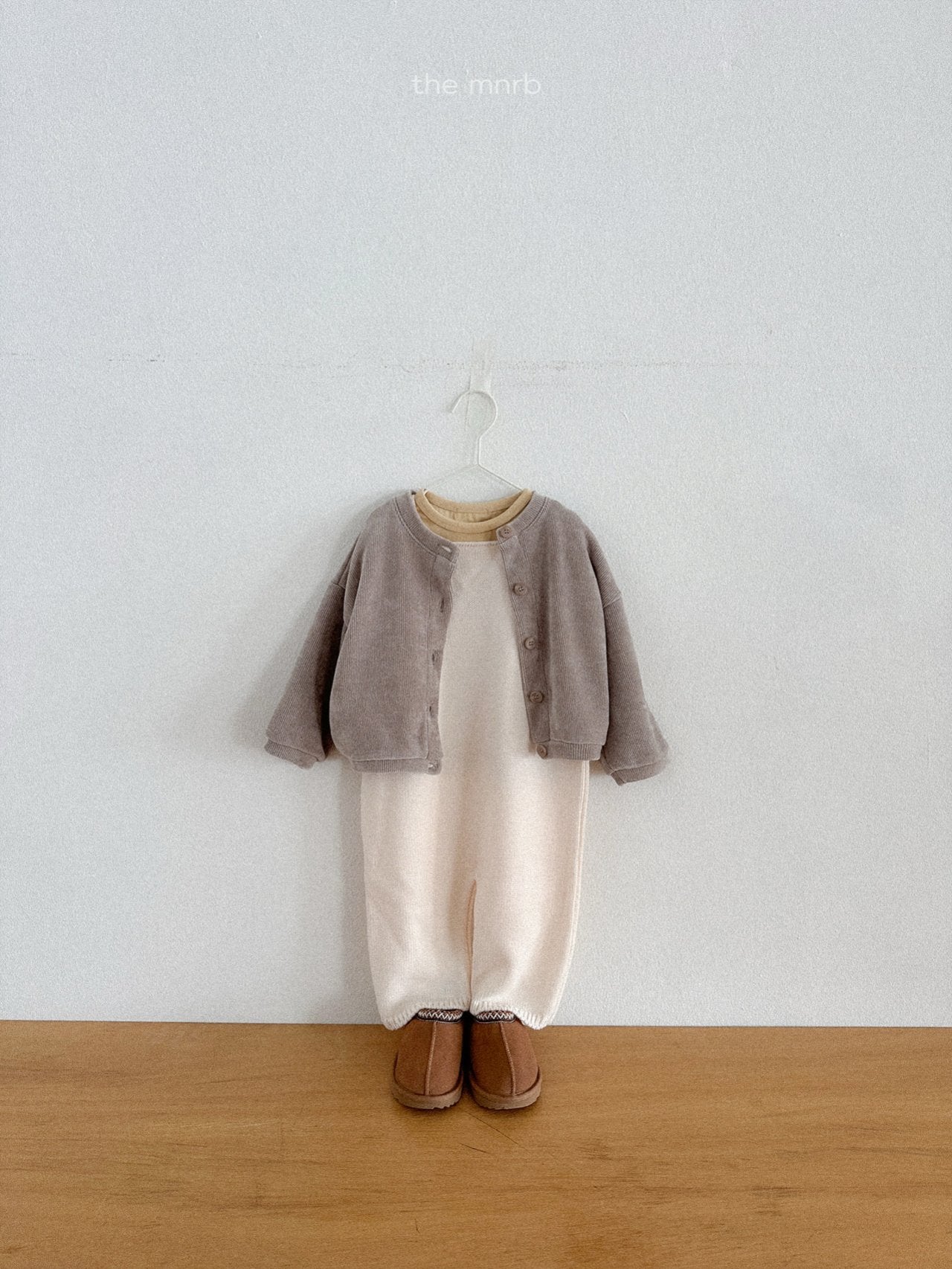 Velvet ribbed cardigan