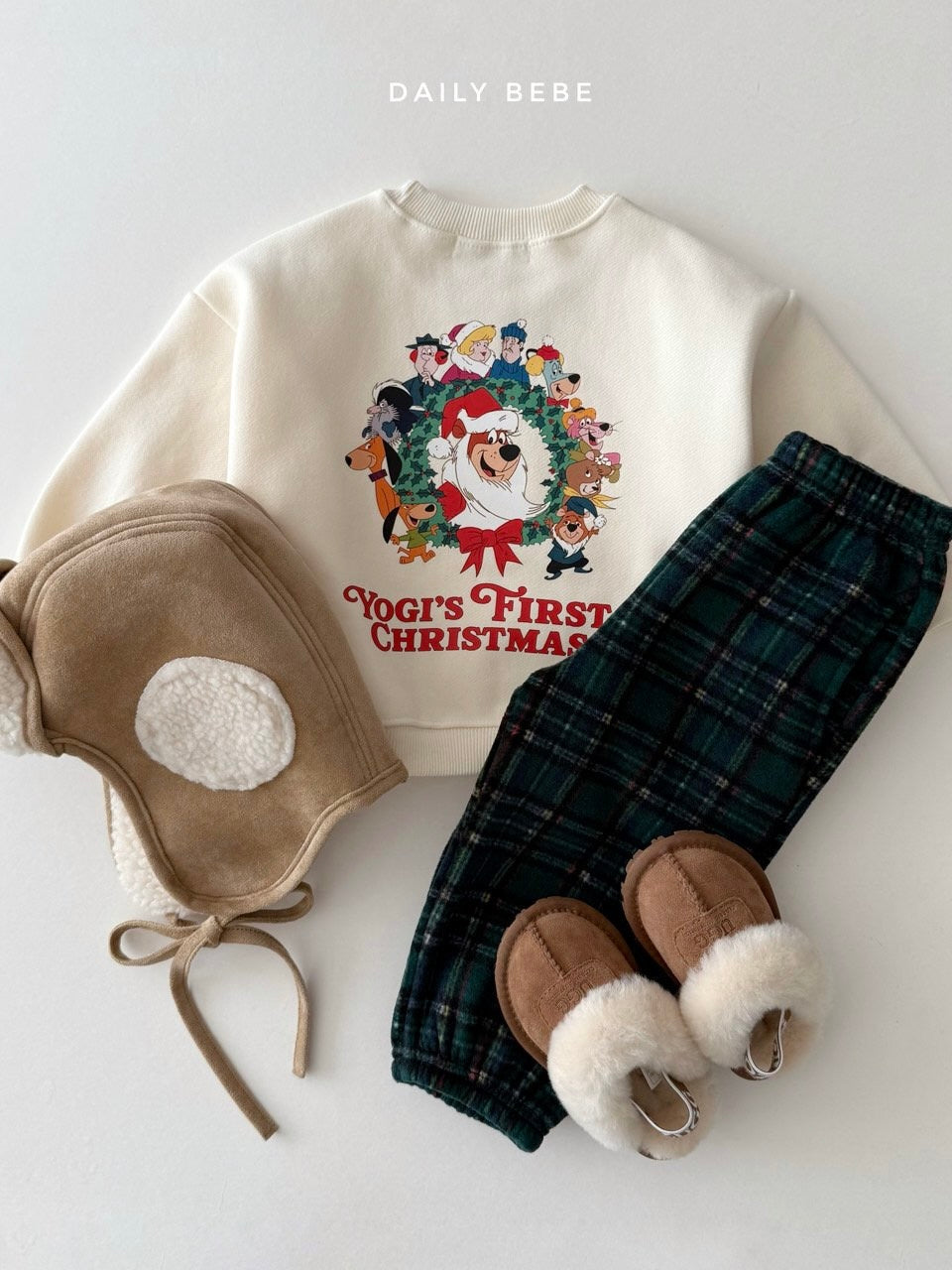 Shearling winter hat