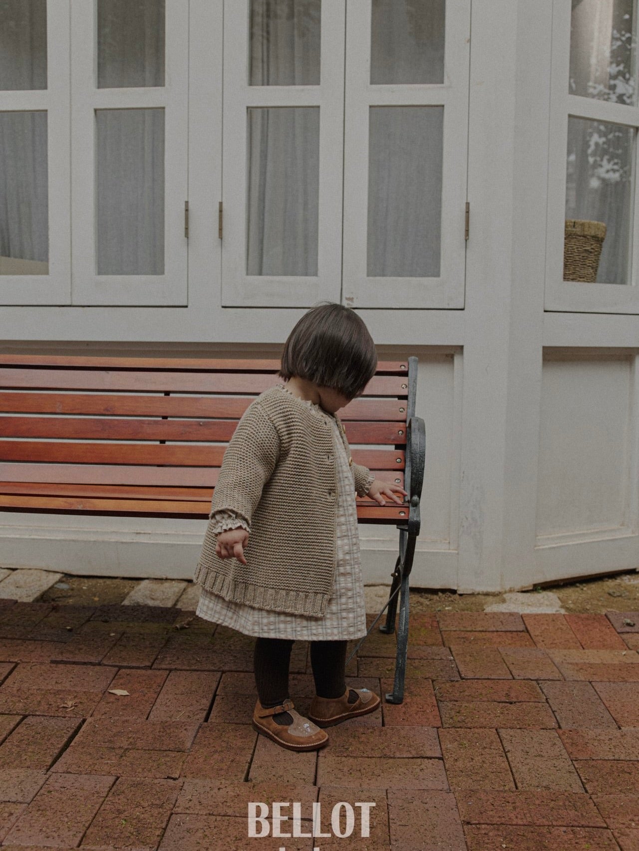 Peach check one piece