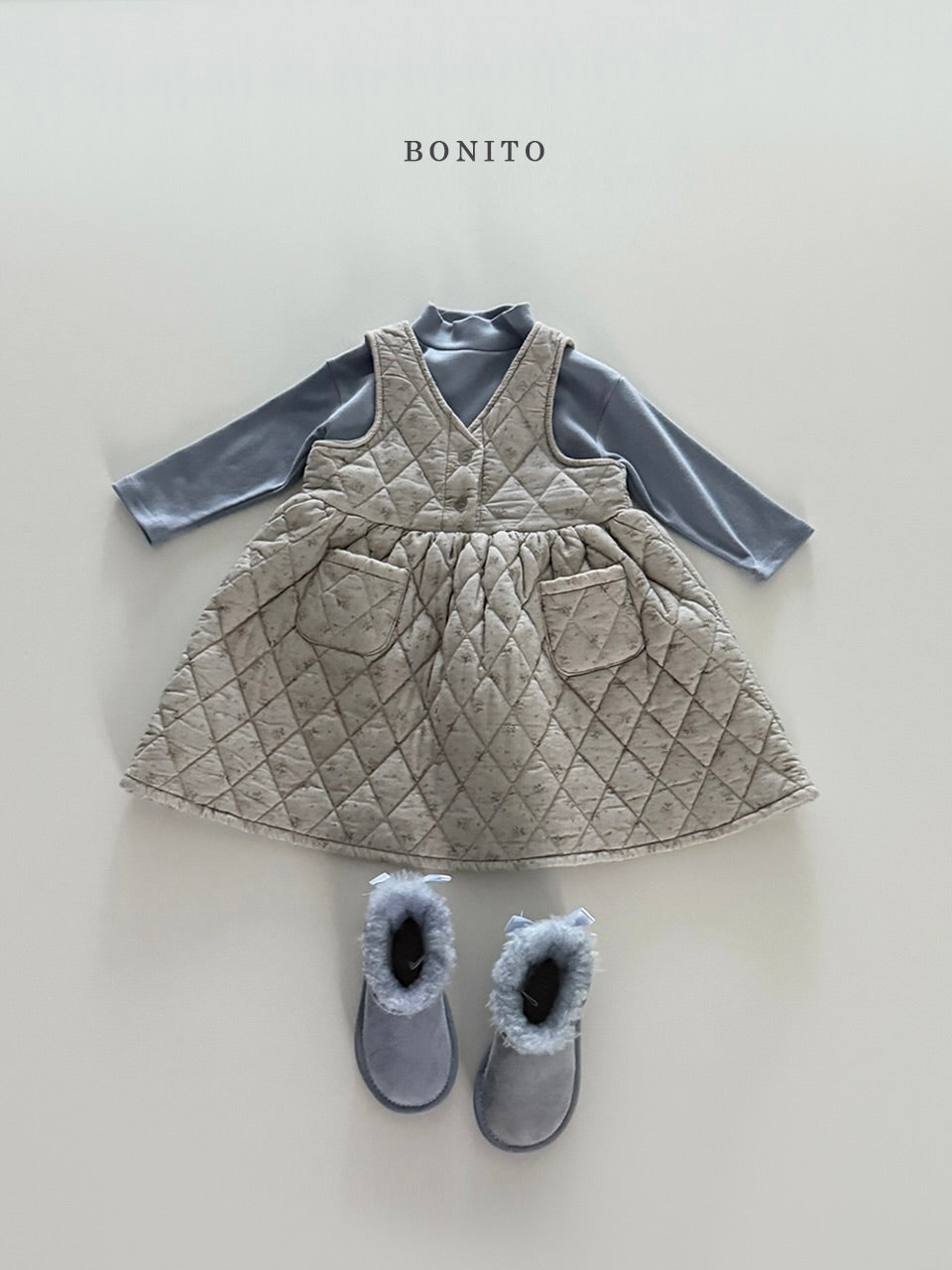 Small flower quilted one piece