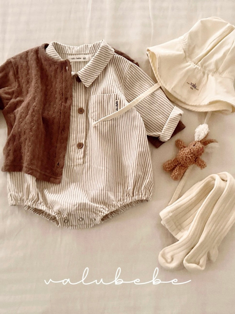 Striped shirt rompers