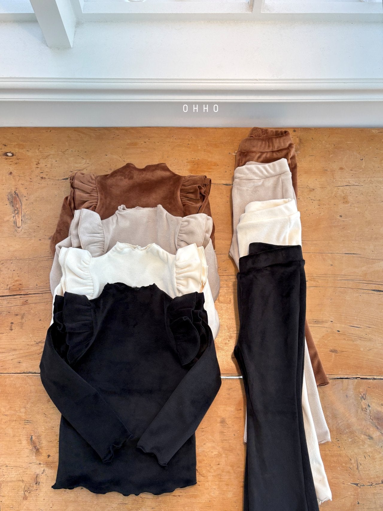 French velour bootcut pants