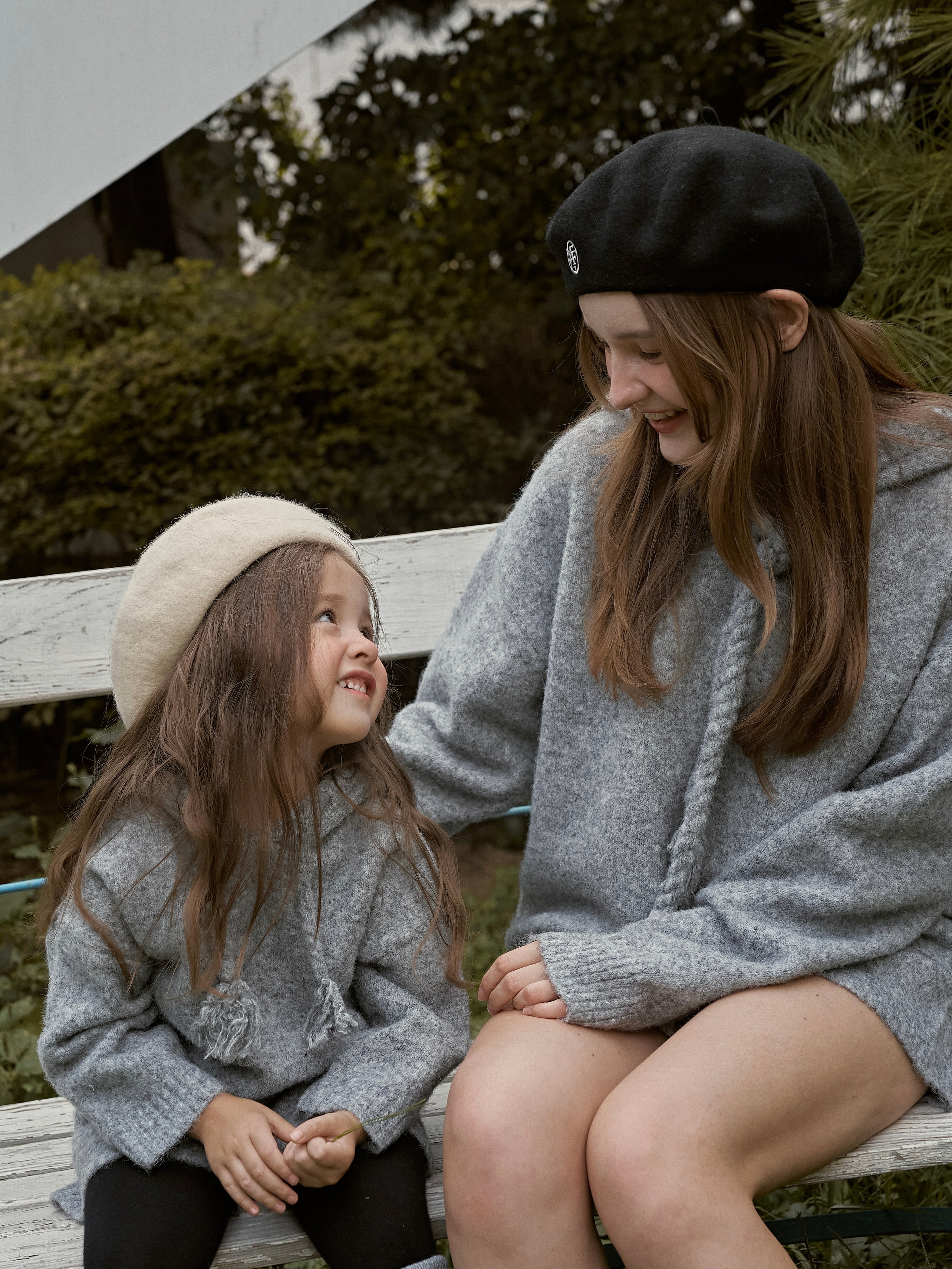 Knit hoodie set (kids and adults)