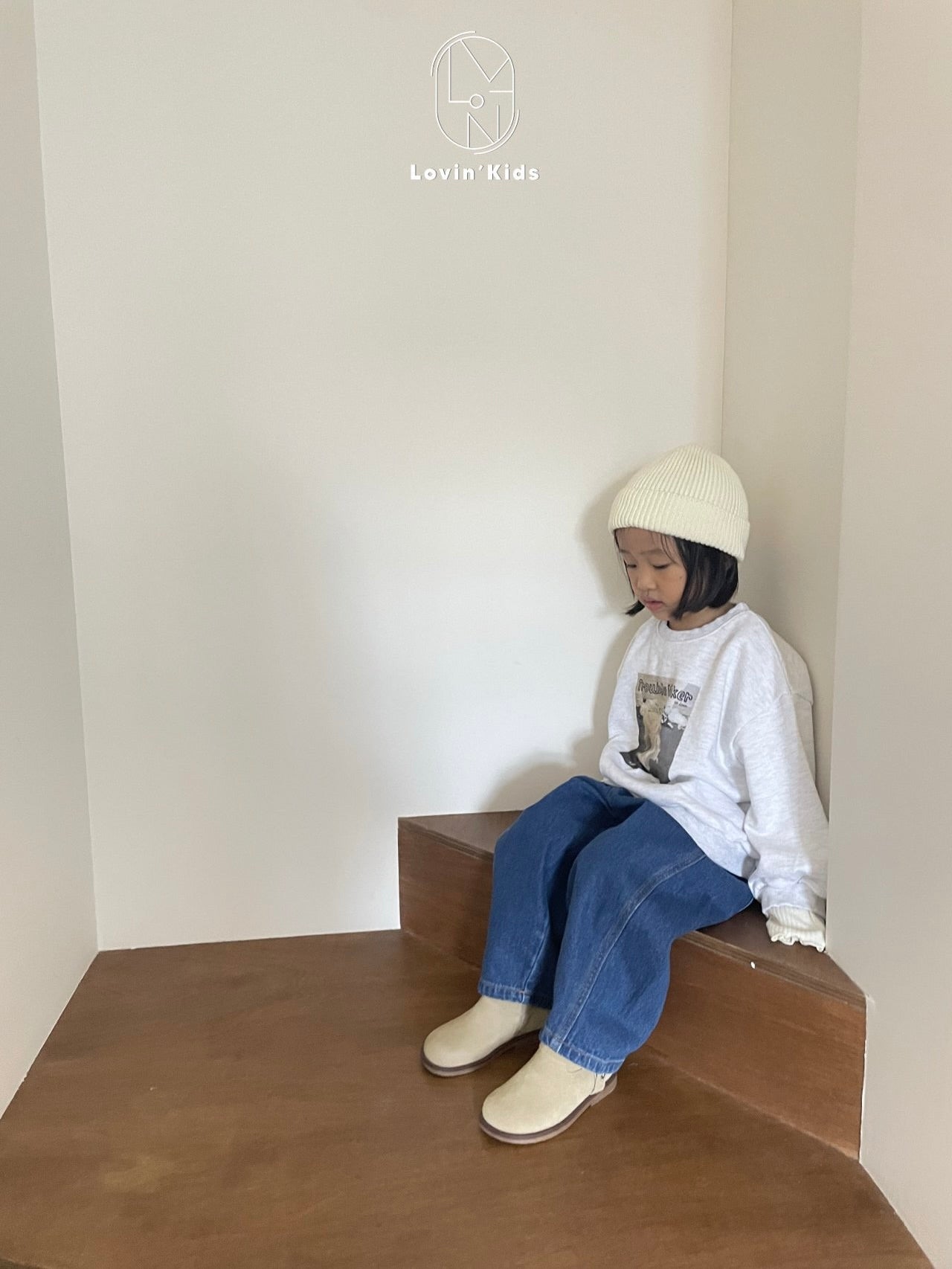 Boy's fit fleece denim pants