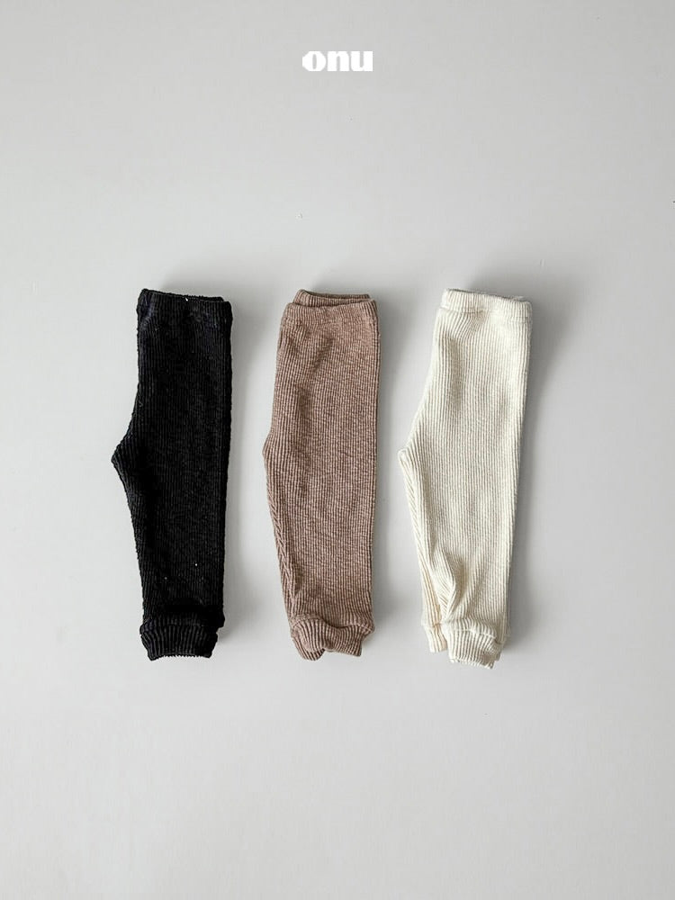 Stretch ribbed pants