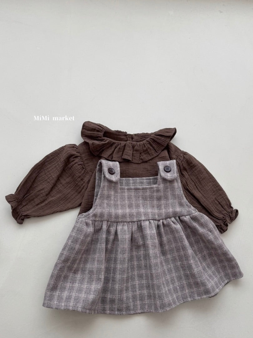 Nougat collar blouse