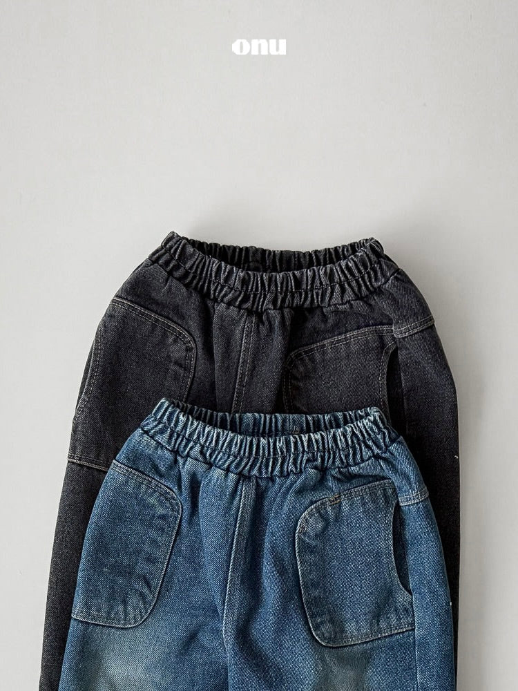 Pocket denim pants