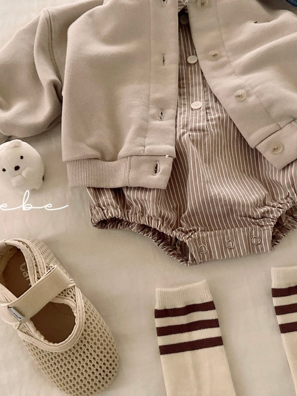 Striped shirt rompers