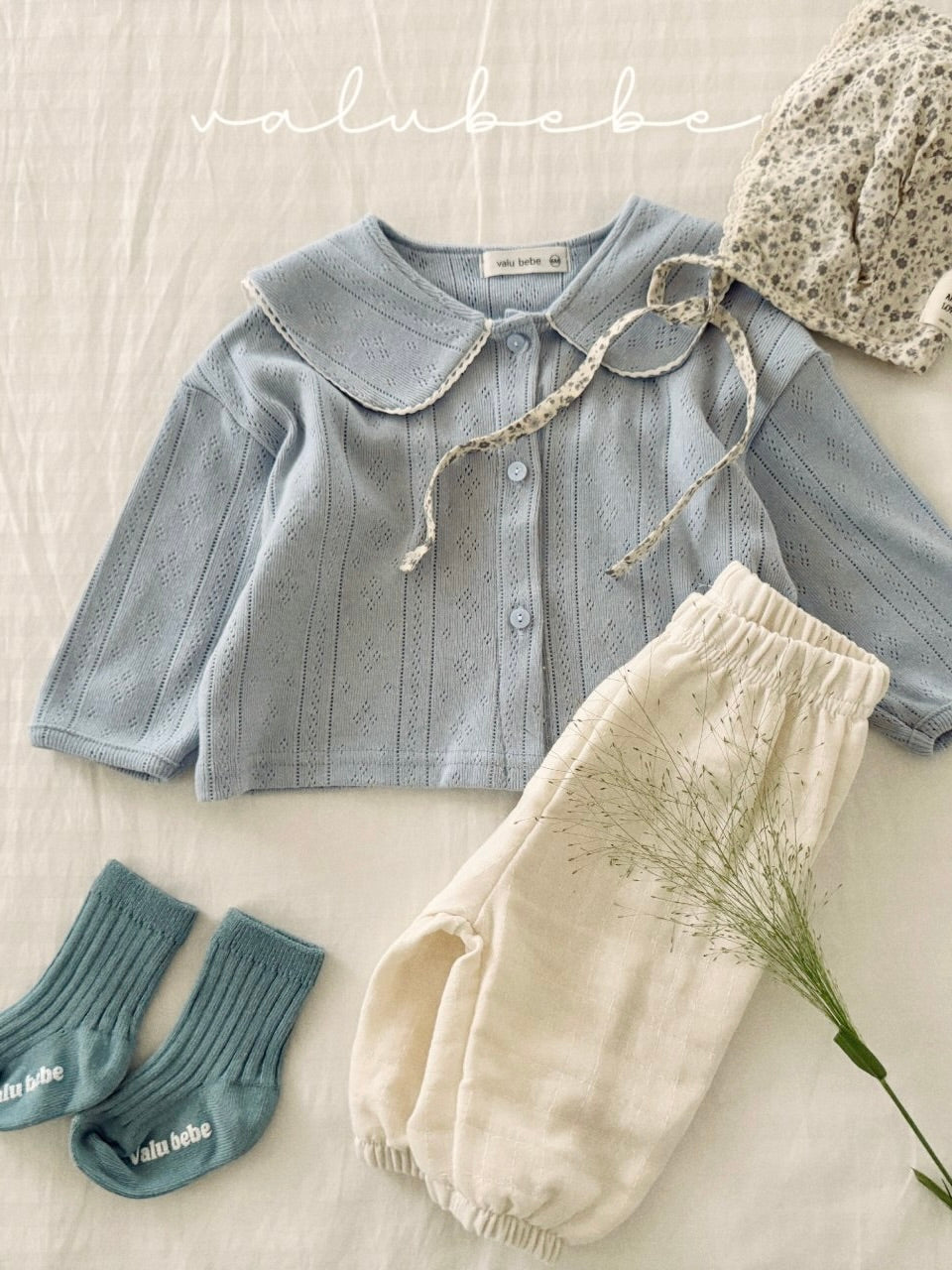 Eyelet sailor cardigan