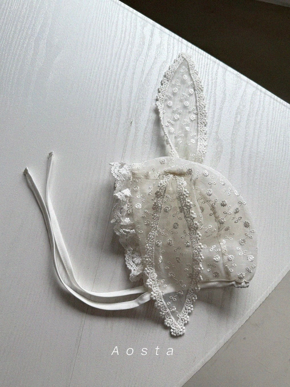 Lace bunny hat
