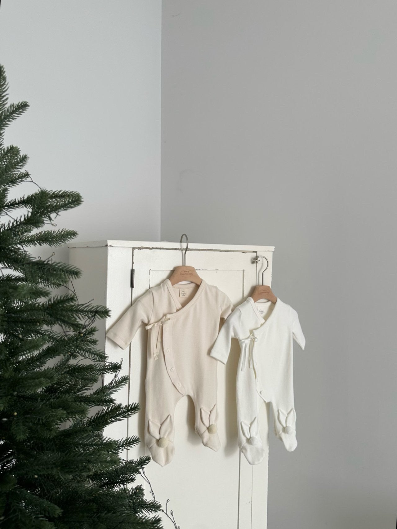 Bunny footed rompers